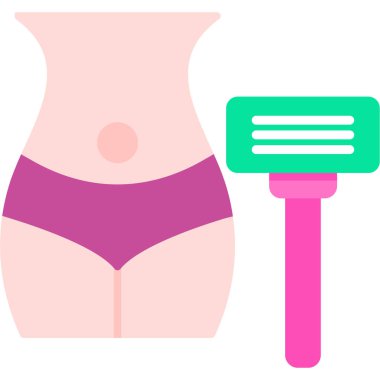 Güzellik vücut simgesi düz stil