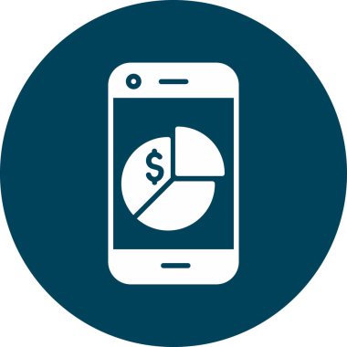 mobil bankacılık simgesi, vektör illüstrasyonu