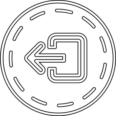 Para para birimi simgesi ana hat biçiminde