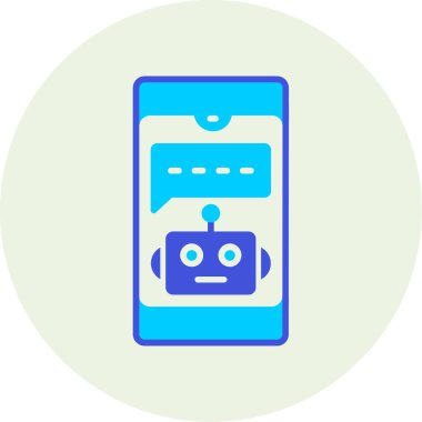 robot. Web simgesi basit illüstrasyon