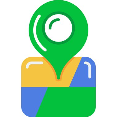 gps konum haritası simgesi