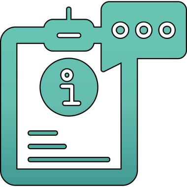 Belge. Web simgesi basit illüstrasyon