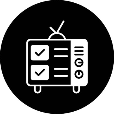 TV simgesi vektör illüstrasyonu