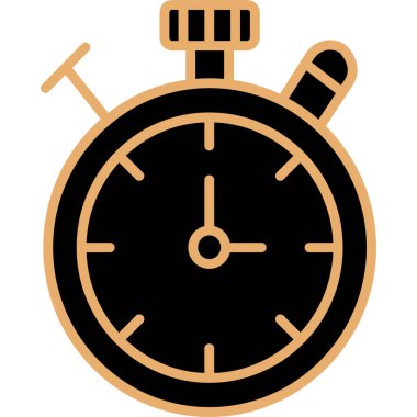 Saat. Web simgesi basit illüstrasyon