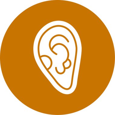 İşitme cihazı. Web simgesi basit illüstrasyon