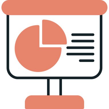 Veri analizi. Web simgesi basit illüstrasyon