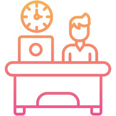 Saat simgesinin vektör illüstrasyonu