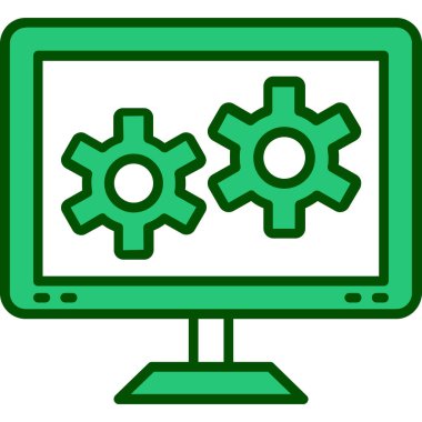 Dizüstü bilgisayar simgesi vektör çizimi