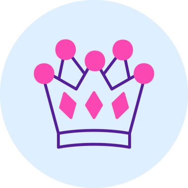 Taç. Web simgesi basit illüstrasyon