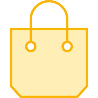 çanta alışveriş merkezi simgesi doldurulmuş taslak biçiminde