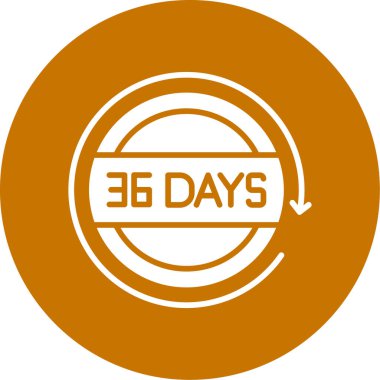 35 günlük bir ikon. vektör illüstrasyonu