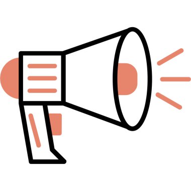 Hoparlör simgesi ile megafon