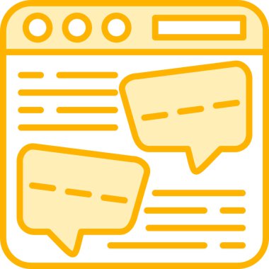 Konuş. Web simgesi basit illüstrasyon