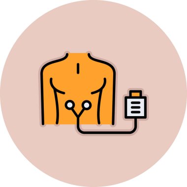 İnsan göğüs simgesi vektör illüstrasyonu