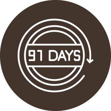 9 günlük simge, siyah vektör işareti