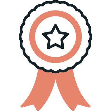 Rozet. Web simgesi basit illüstrasyon