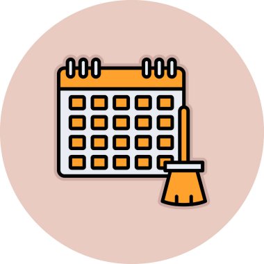 Takvim simgesi vektör illüstrasyonu