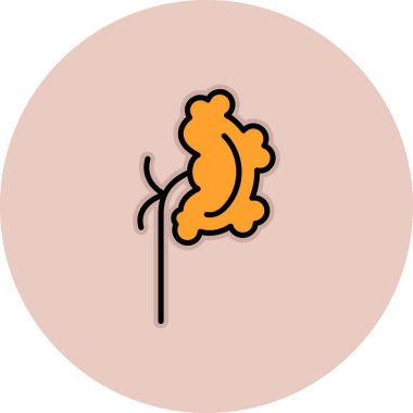 Bir çiçekle insan beyninin karalama stilinde vektör illüstrasyonu