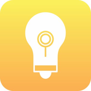 Fikir simgesi ve vektör illüstrasyonlu lamba