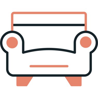 kanepe ikonu vektör illüstrasyonu