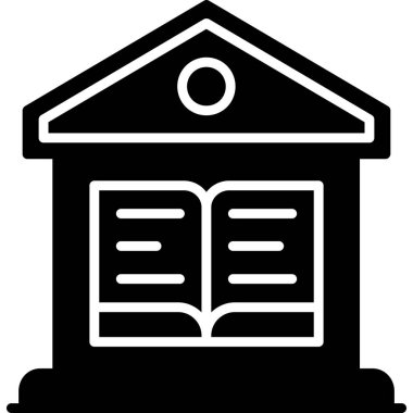 Bina. Web simgesi basit illüstrasyon