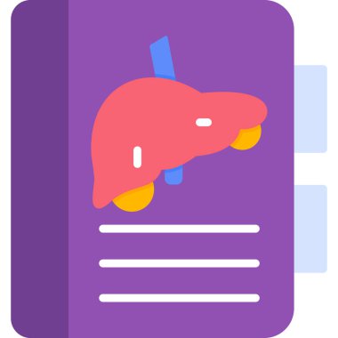 Karaciğer. Web simgesi basit illüstrasyon