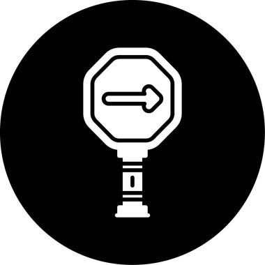 Kişisel kullanım için yol işareti simgesi tasarımının illüstrasyon vektör simgesi