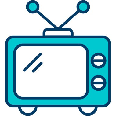 Televizyon. Web simgesi basit illüstrasyon