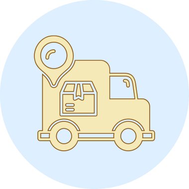 Kamyon. Web simgesi basit illüstrasyon