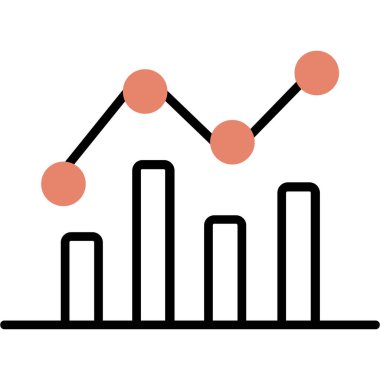 İş grafiği simgesinin vektör illüstrasyonu