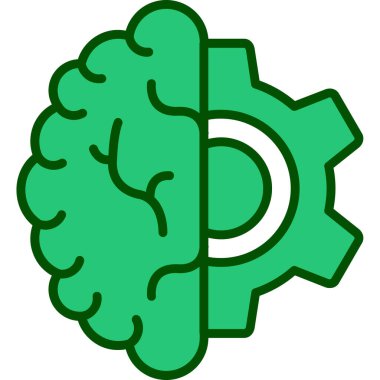 Beyin. Web simgesi basit illüstrasyon