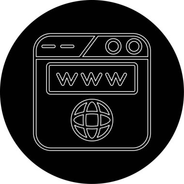 Web simgesi vektör illüstrasyonu