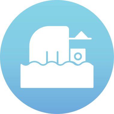 Modern b 'nin vektör illüstrasyonunda su ikonu yok