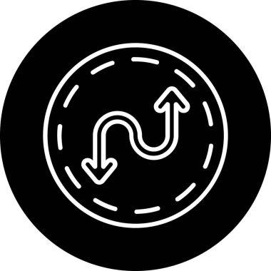 Yön ok ikonu vektör illüstrasyonu