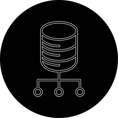 veri merkezi simgesi vektör illüstrasyonu