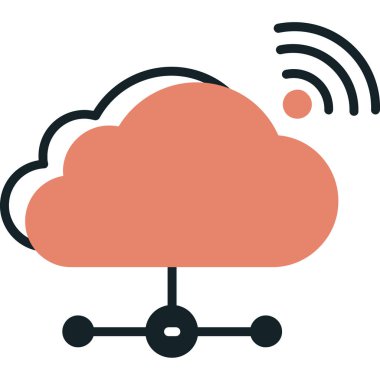 Bulut. Web simgesi basit illüstrasyon