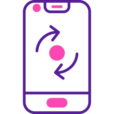 Akıllı telefon simgesinin vektör illüstrasyonu