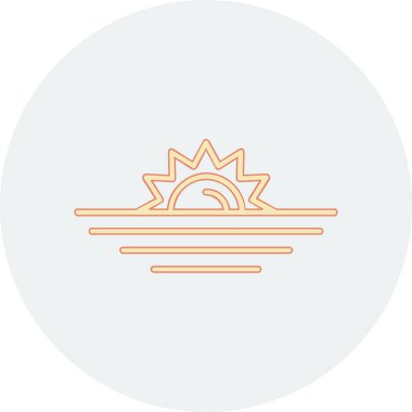 Vektör güneş simgesi illüstrasyonu