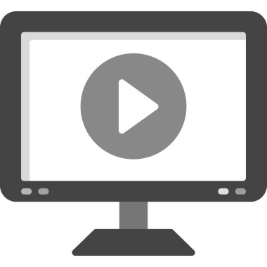 Video oynatıcı ikon vektör illüstrasyonu