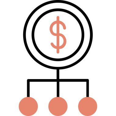 Dolar. Web simgesi basit illüstrasyon