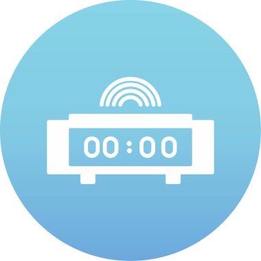 Alarm saat simgesi vektör illüstrasyonu