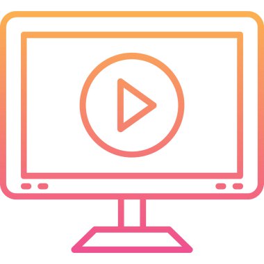 Bir bilgisayar simgesinin vektör illüstrasyonu