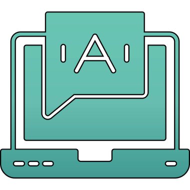 Bilgisayar ekranı. Web simgesi basit illüstrasyon