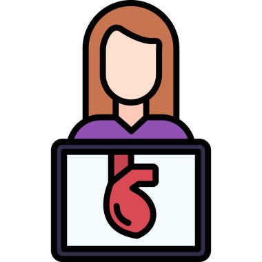 Kadın avatarı ve kadın vektör çizimi