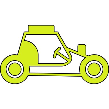 Traktör ikon vektör illüstrasyonu