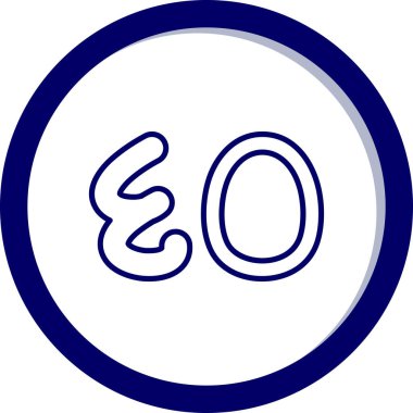 0 sayısı simgesinin vektör illüstrasyonu