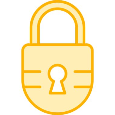 kilit vektör simgesi modern basit illüstrasyon