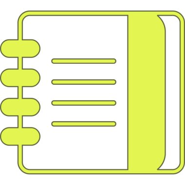 defter ve kalem simgesini