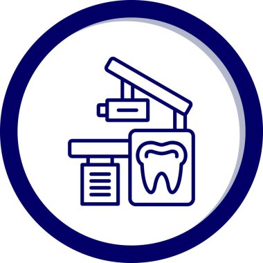 diş fırçası ve diş ikonu olan diş fırçası, vektör illüstrasyonu
