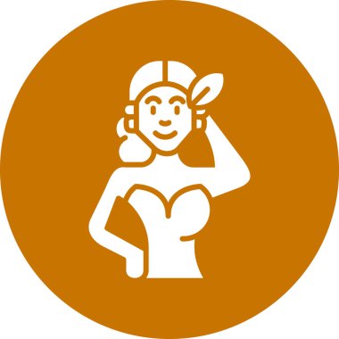 kadın simge vektör illüstrasyonu